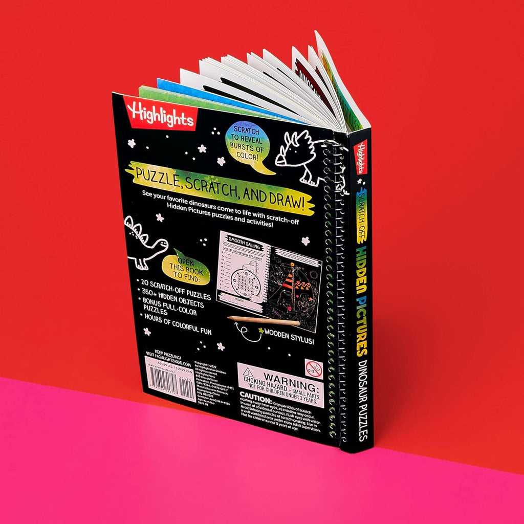 Scratch - Off Hidden Pictures Dinosaur Puzzles — Prehistoric Fun for Kids - Dear John