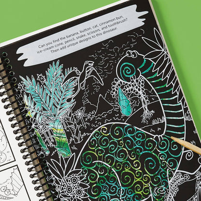 Scratch - Off Hidden Pictures Dinosaur Puzzles — Prehistoric Fun for Kids - Dear John
