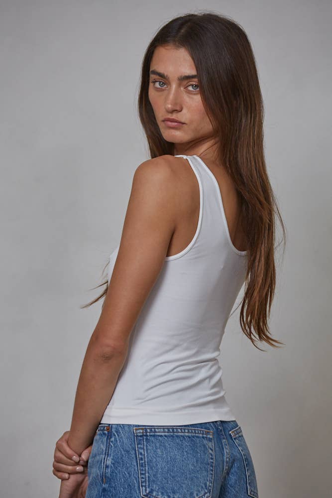 Seamless Reverse U-V Neck Tank - Dear John