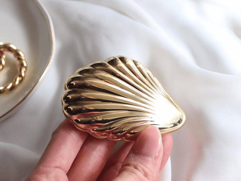 Seashell Compact Mirror | Art Deco Inspired Pocket Mirror - Dear John