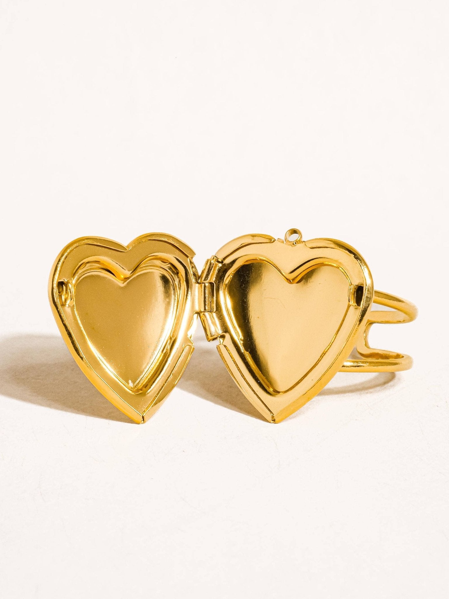 Sefina 18K Non - Tarnish Locket Heart Ring - Dear John