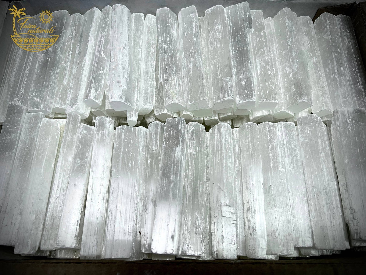 Selenite Crystal Wand — 4" Polished (Ethically Sourced, Morocco) - Dear John