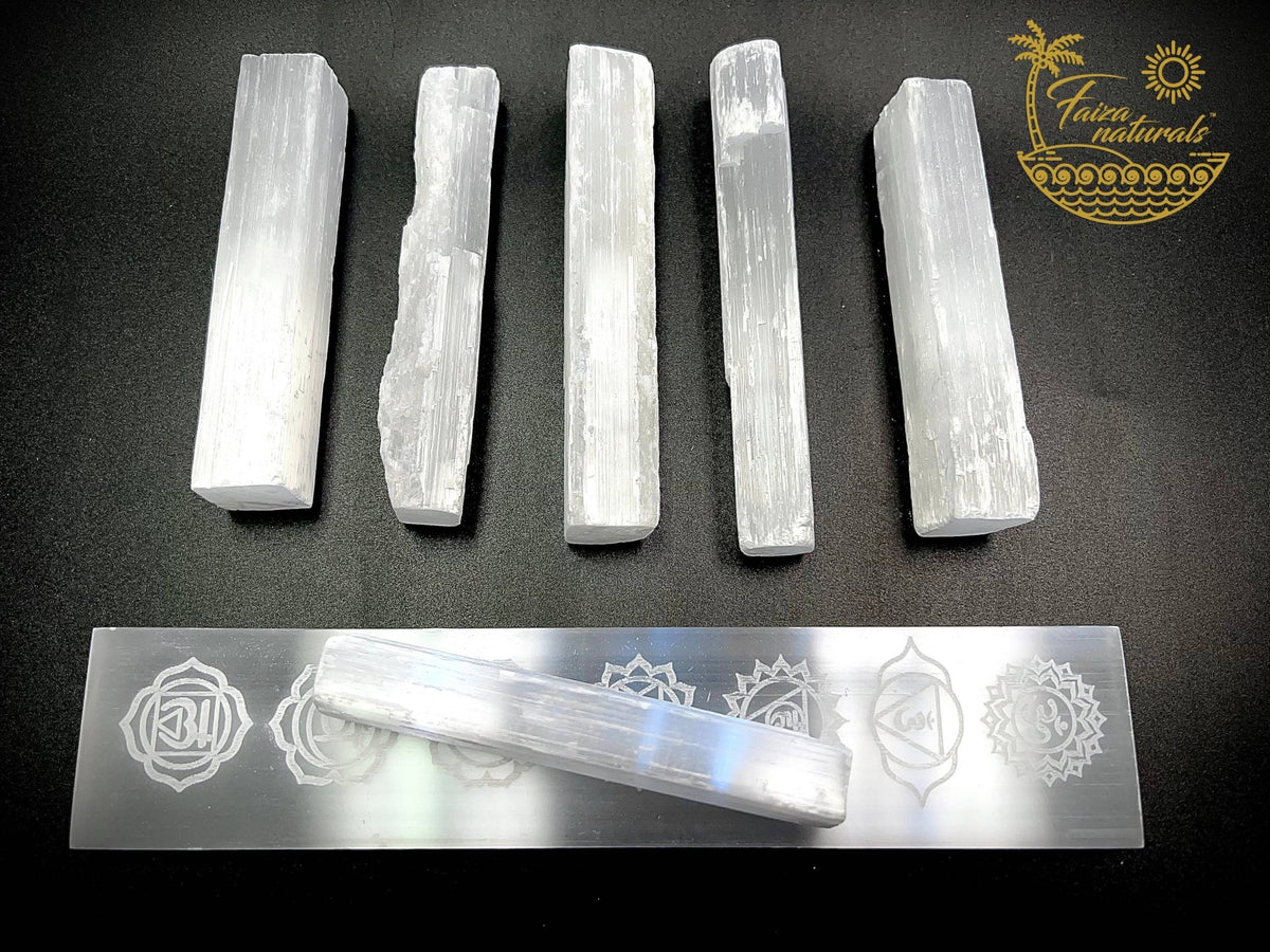 Selenite Crystal Wand — 4" Polished (Ethically Sourced, Morocco) - Dear John