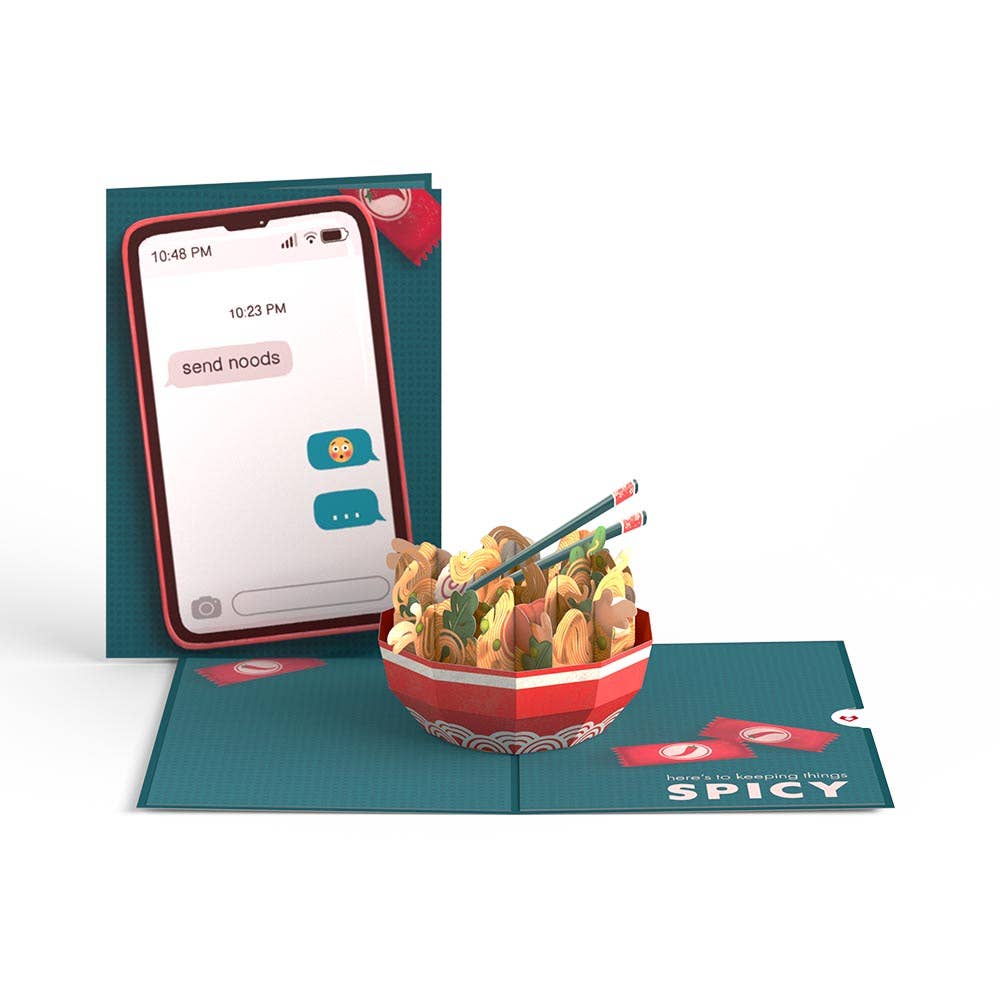 Send Noods Spicy Card, 5x7" Pop - Up Cards - Dear John