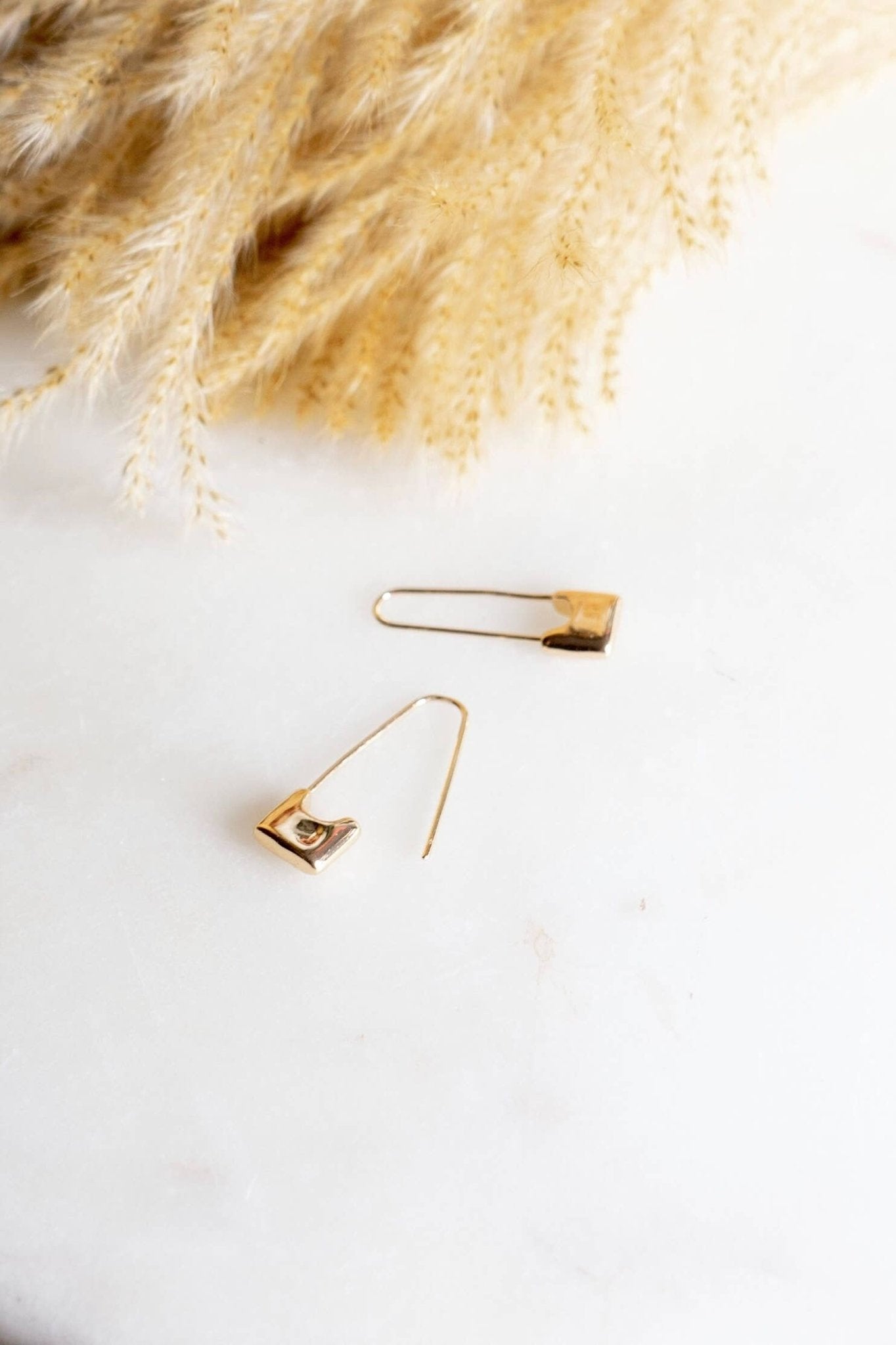 Sid Safety Pin Earrings - 18k gold plated - Dear John