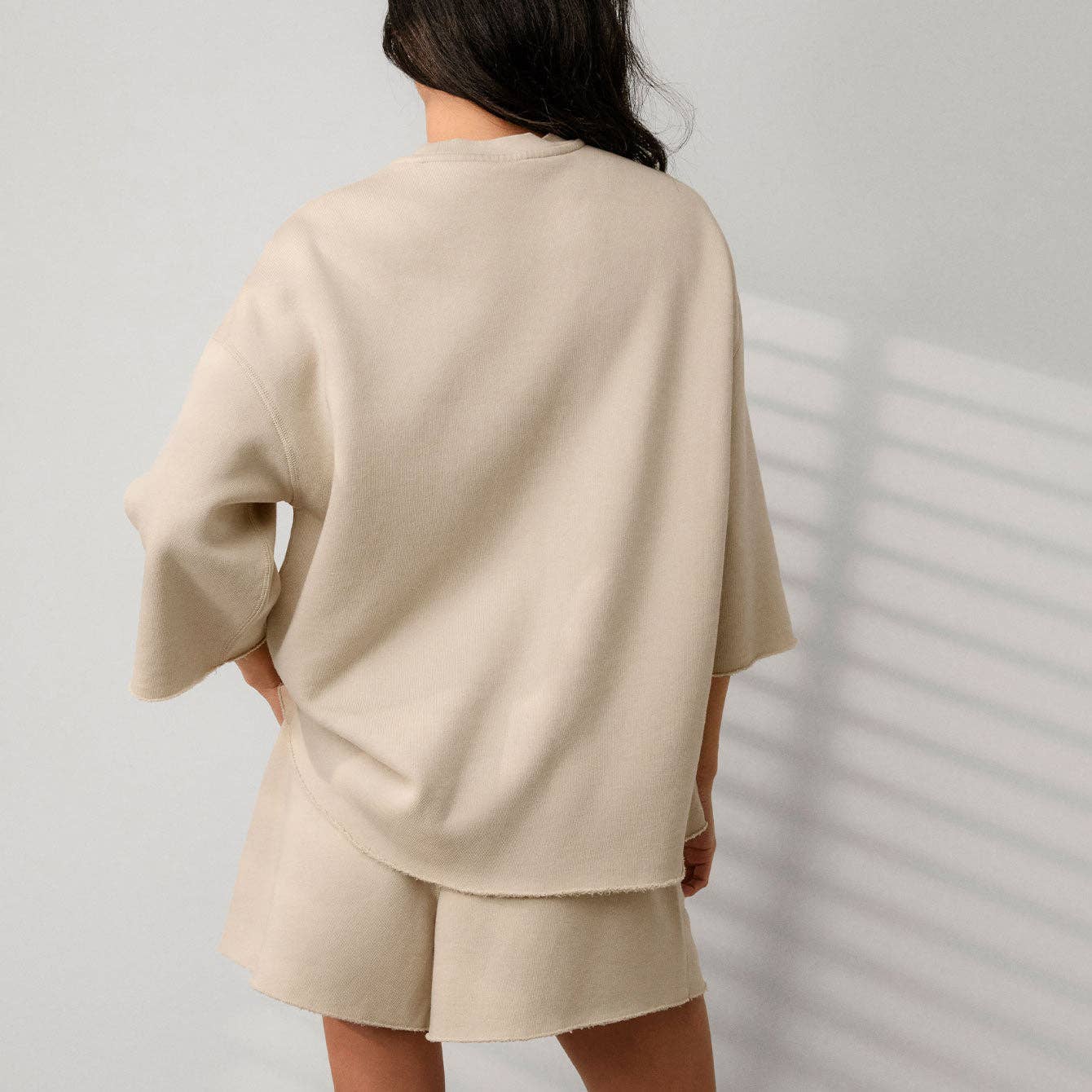 Silksweats™ Midweight Reversible Cropped Sleeve Sweatshirt - Dear John