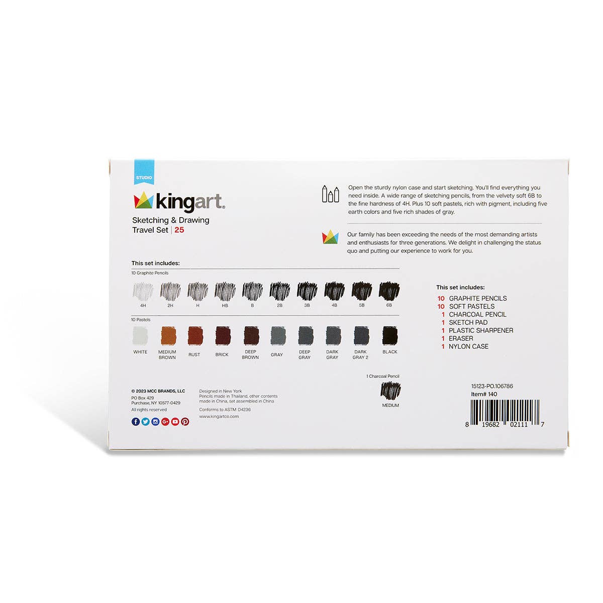 Sketching & Drawing Travel Set, 25 pc - Dear John