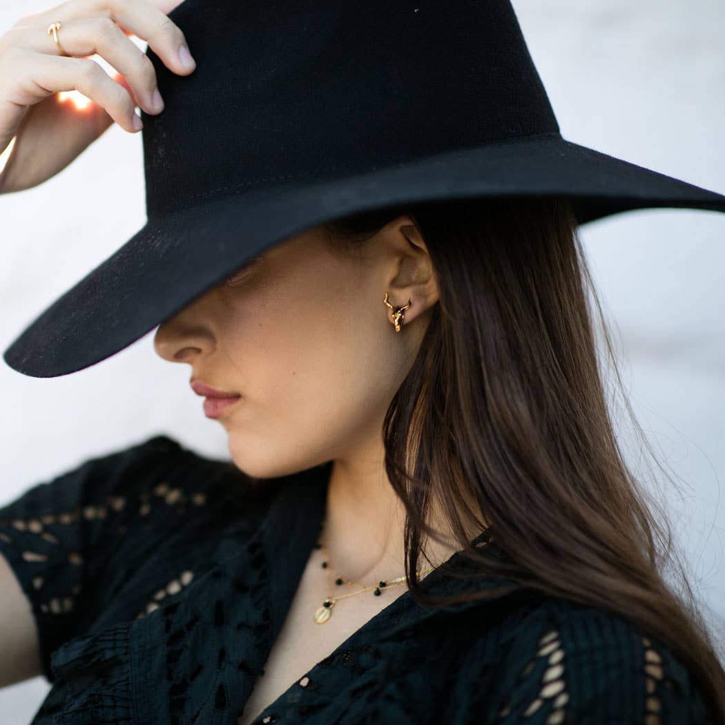 Skull Stud Earrings — Vintage Amano Archive (Oxidized Finish) - Dear John