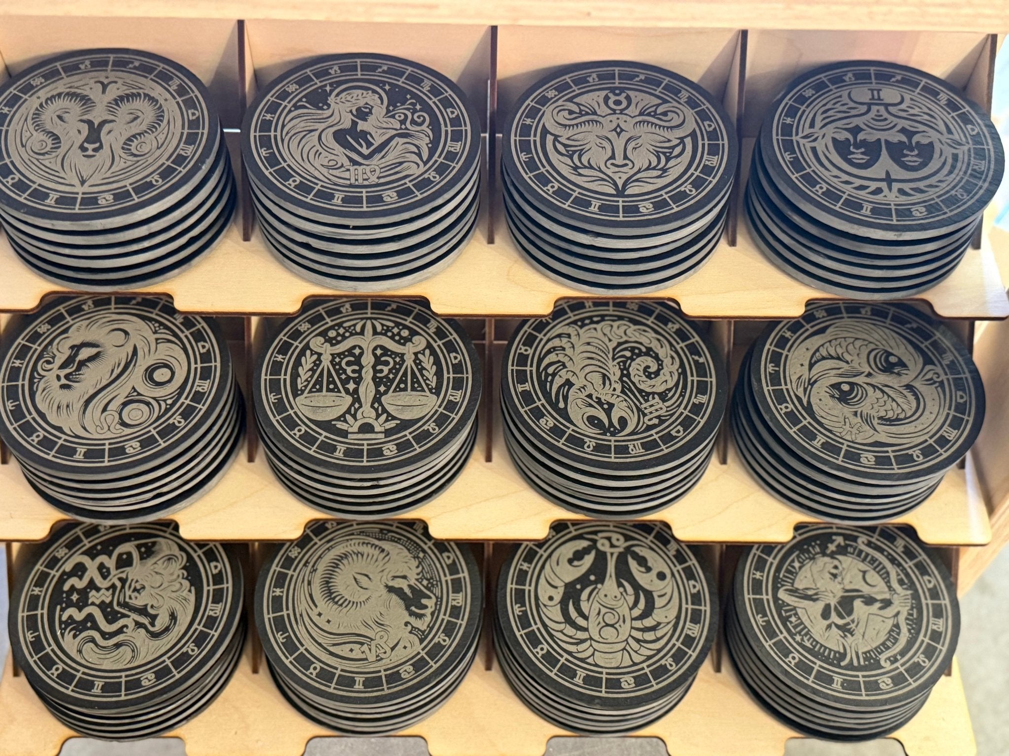 Slate Astrology Coasters - Dear John