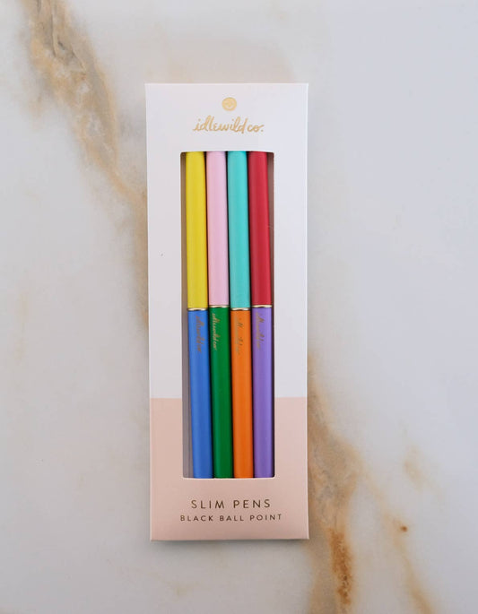 Slim Pens Set of Four | Duo - Tone Classic Rainbow - Dear John