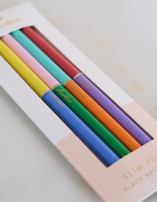 Slim Pens Set of Four | Duo - Tone Classic Rainbow - Dear John