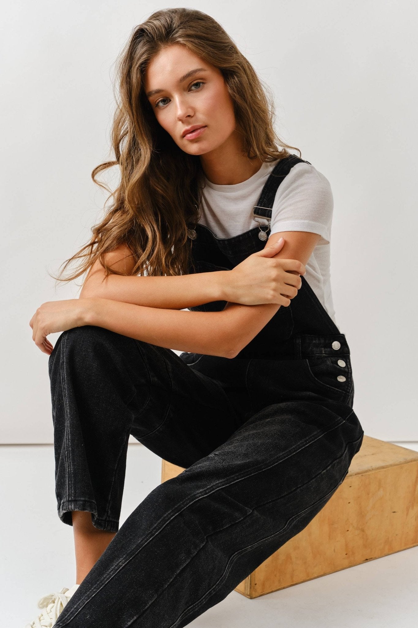 SLOUCHY RELAX FIT DENIM OVERALL - Dear John