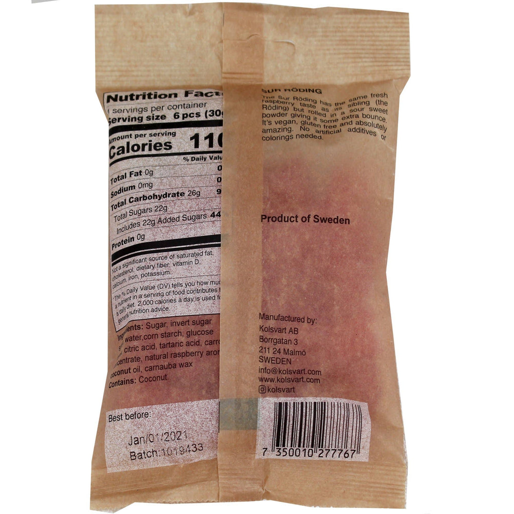 Sour Raspberry Swedish Fish - 4.2oz (120gm) - Dear John