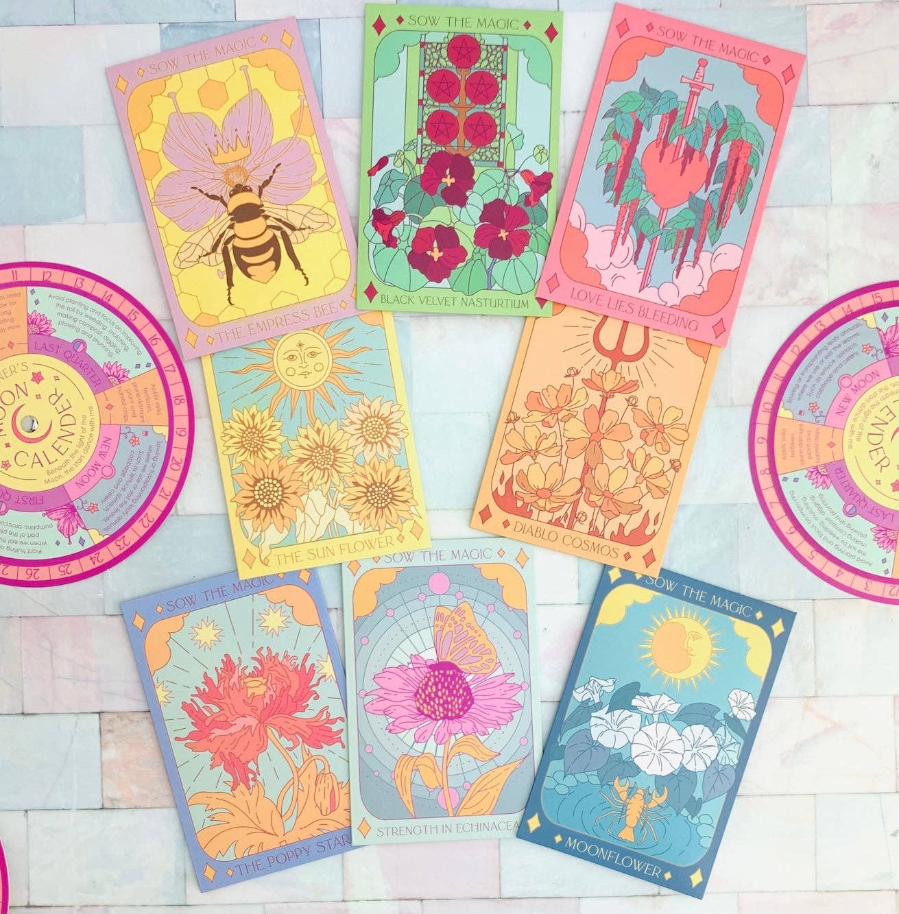 Sow the Magic - Black Velvet Nasturtium Tarot Seed Packet - Dear John