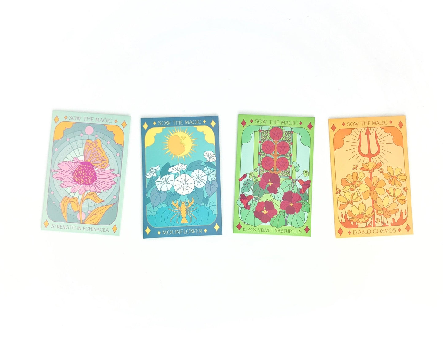 Sow the Magic - Black Velvet Nasturtium Tarot Seed Packet - Dear John