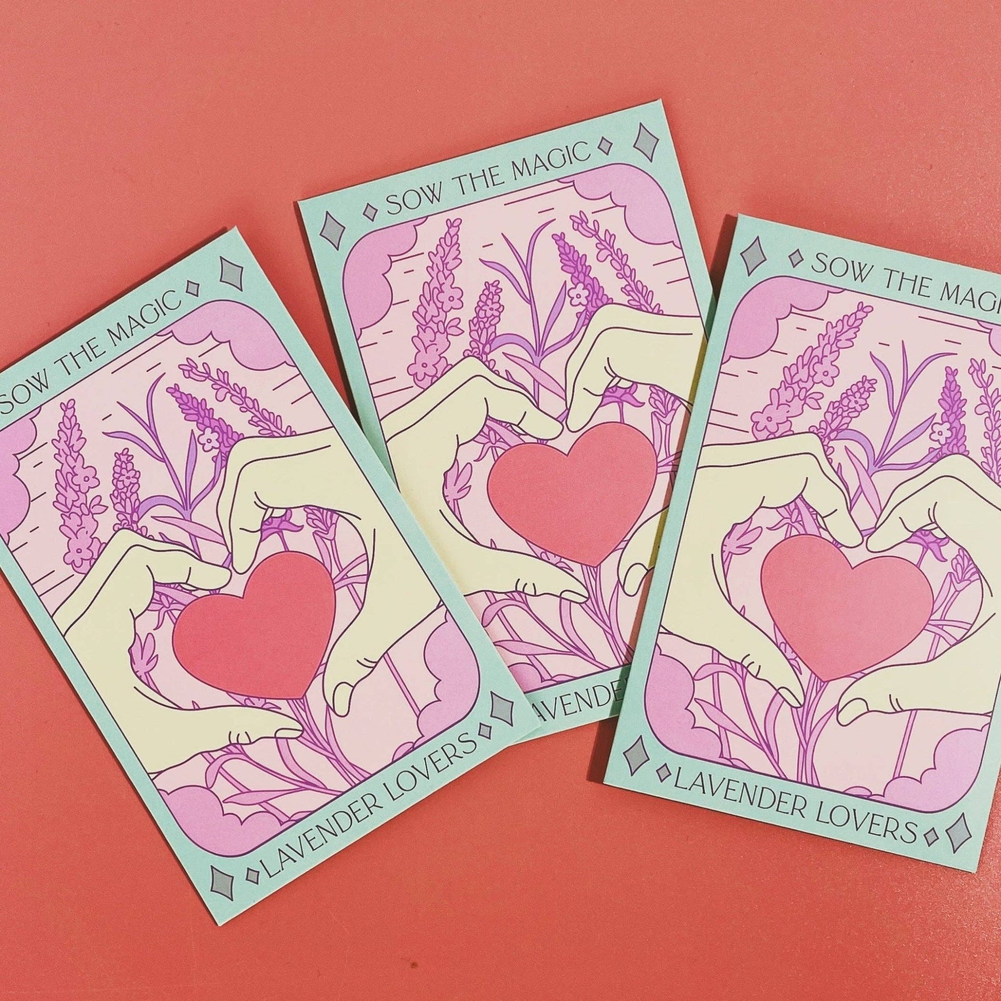 Sow the Magic - Lavender Hyssop Lovers Tarot Seed Packet - Dear John