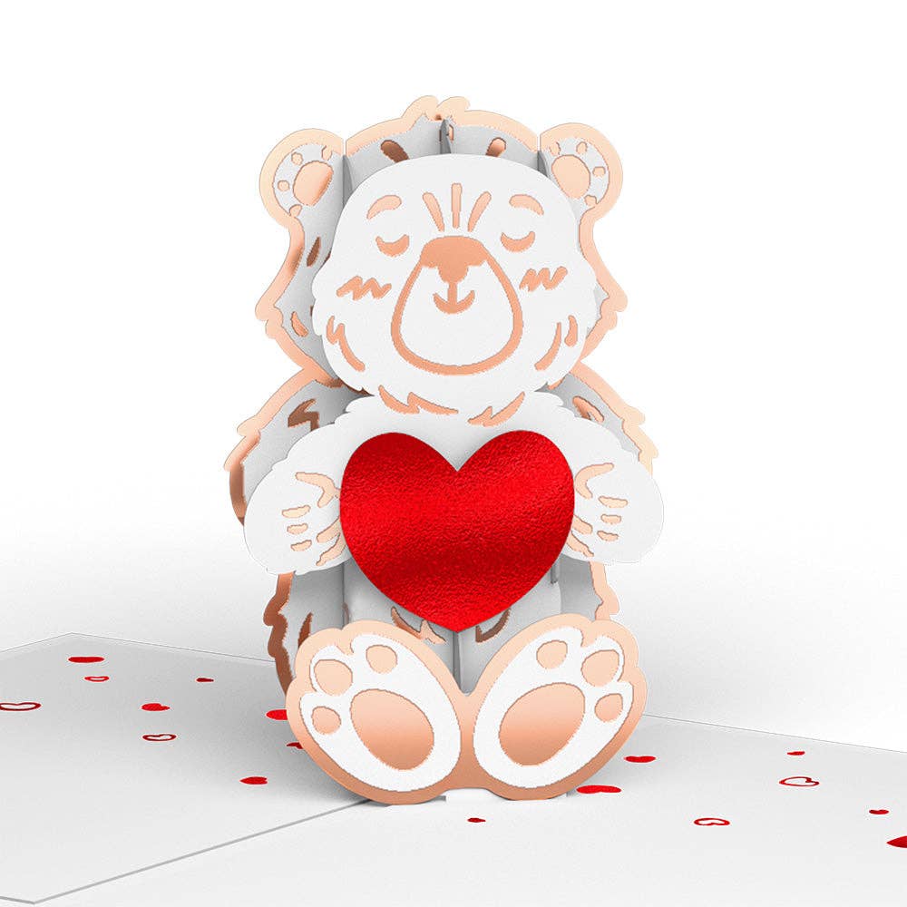 Sparking Heart Bear 12 - Pack: Tinypop™ Card 2 x 2.8" - Dear John