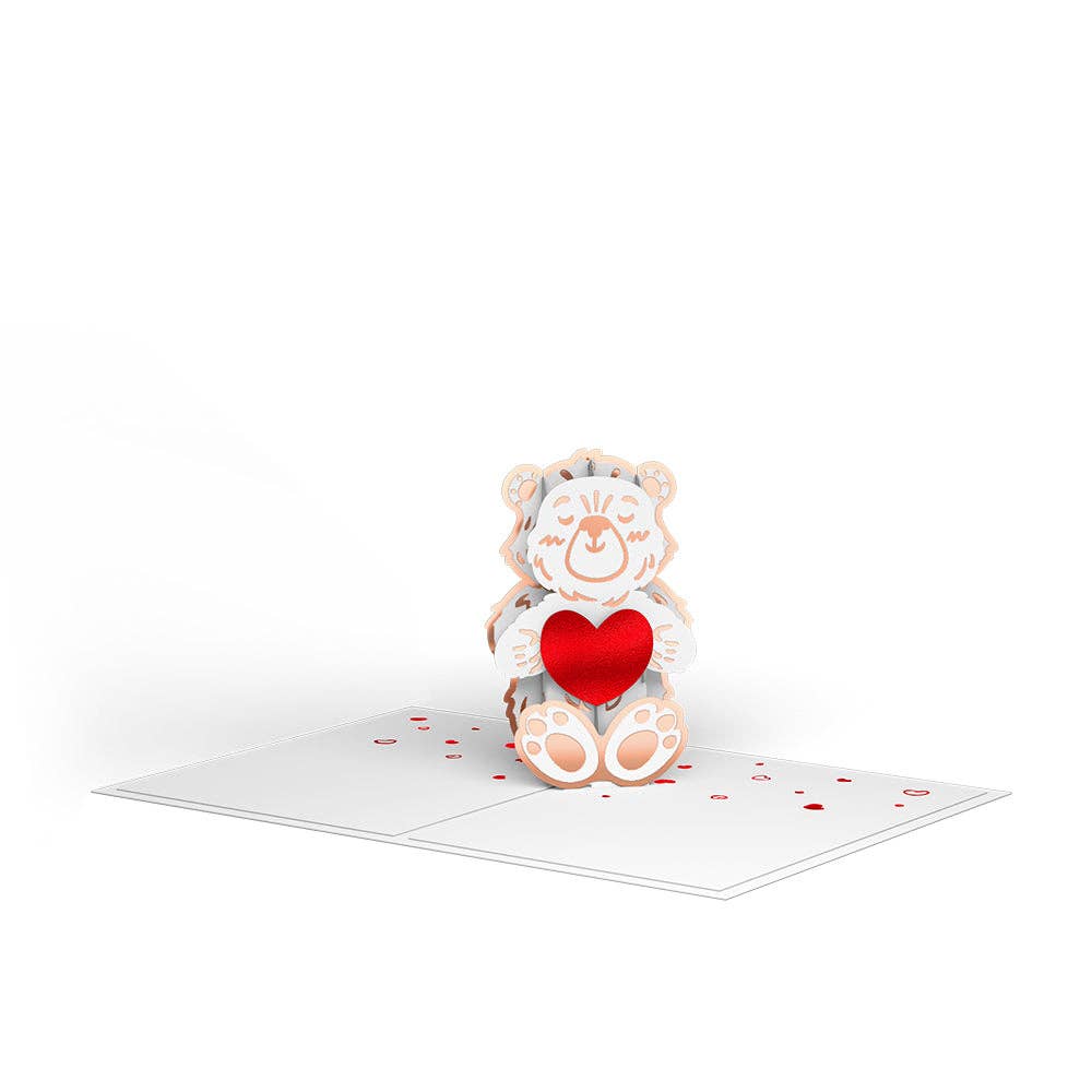 Sparking Heart Bear 12 - Pack: Tinypop™ Card 2 x 2.8" - Dear John