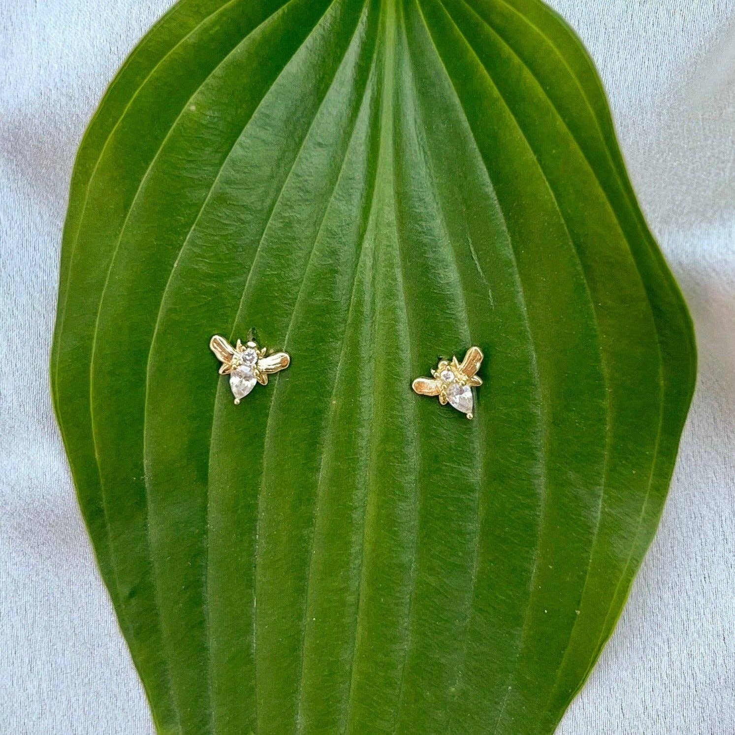 Sparkling Bee Stud Earring - Dear John