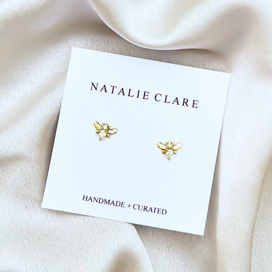 Sparkling Bee Stud Earring - Dear John