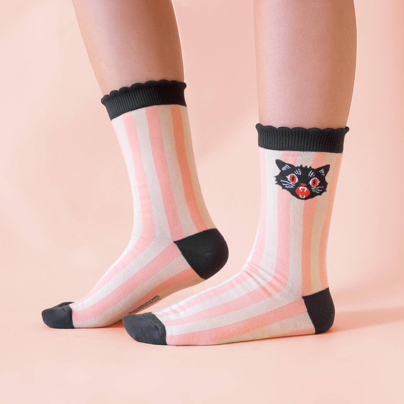 Spooky Kitty Crew Socks | Halloween - Dear John