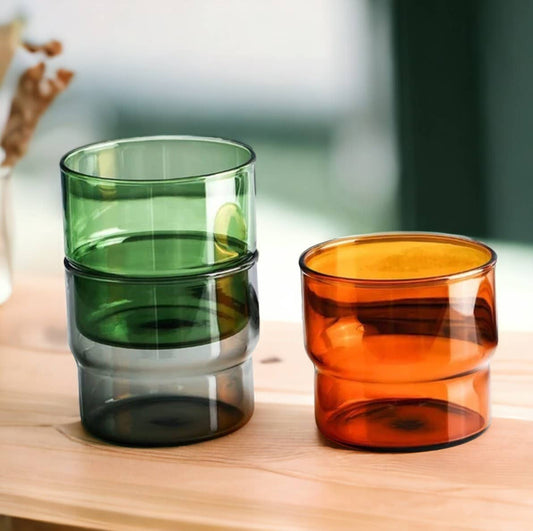 Stackable Colored Glass Water Cup - Dear John