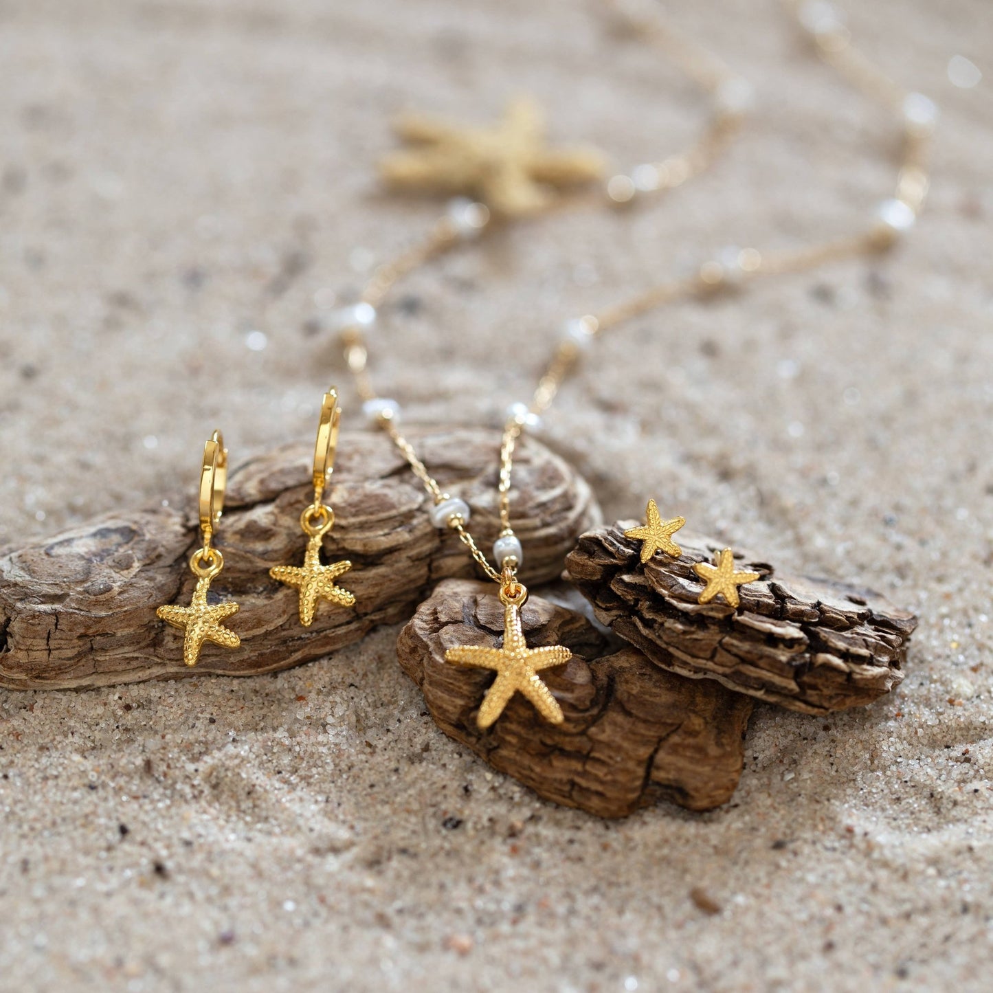 Starfish Huggie Hoops - Dear John