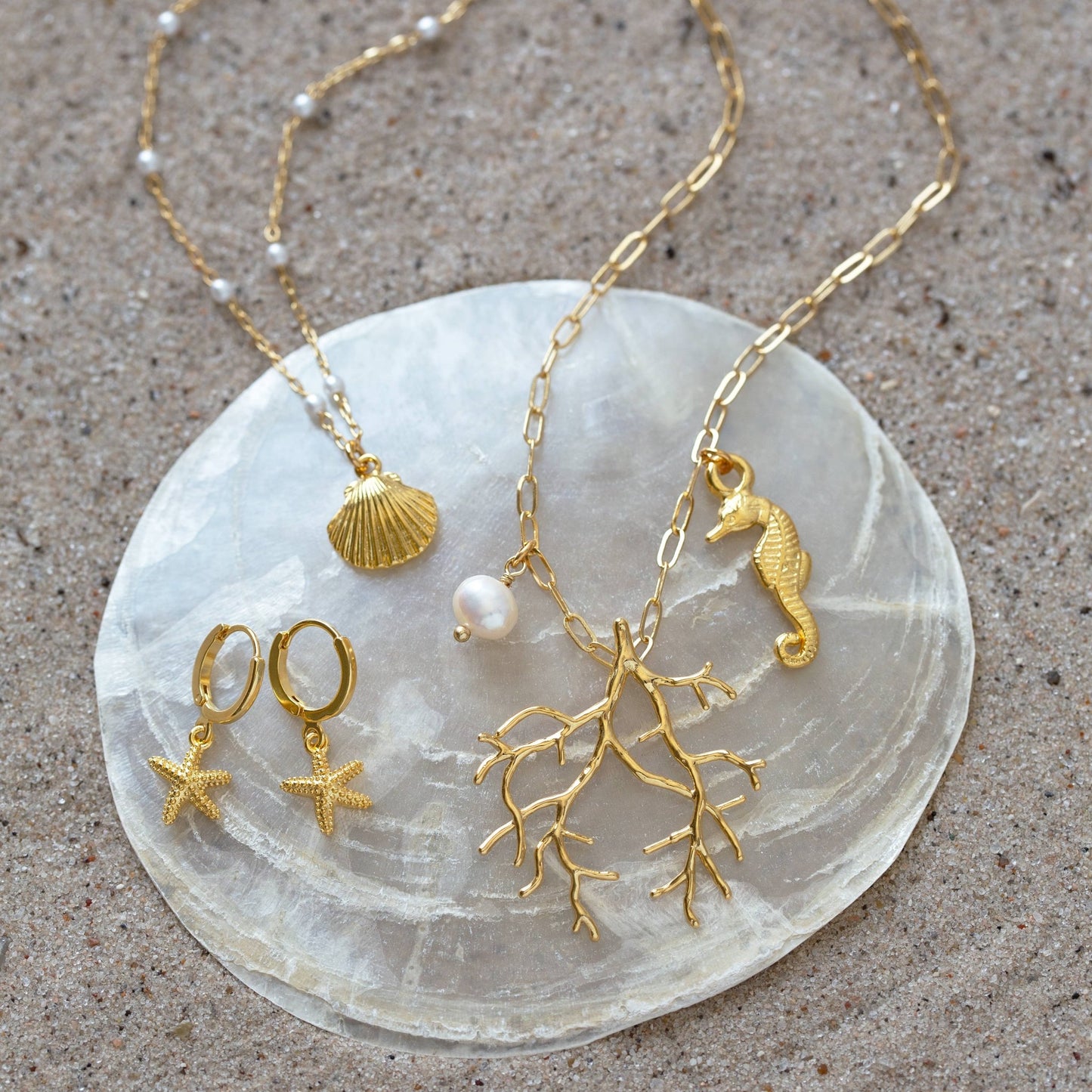 Starfish Huggie Hoops - Dear John
