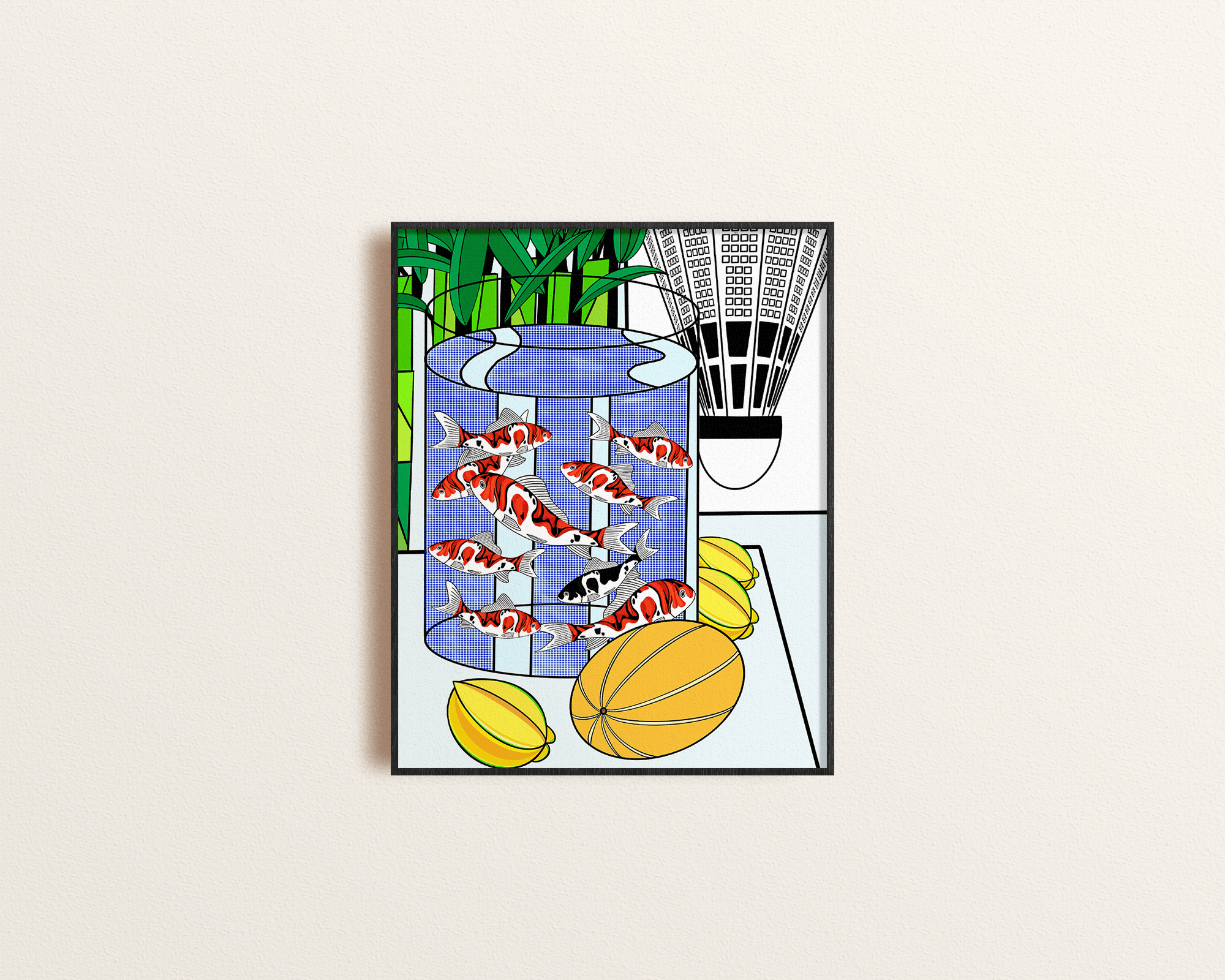 Still Life with Nine Koi Fish Pop Art Print - Dear John