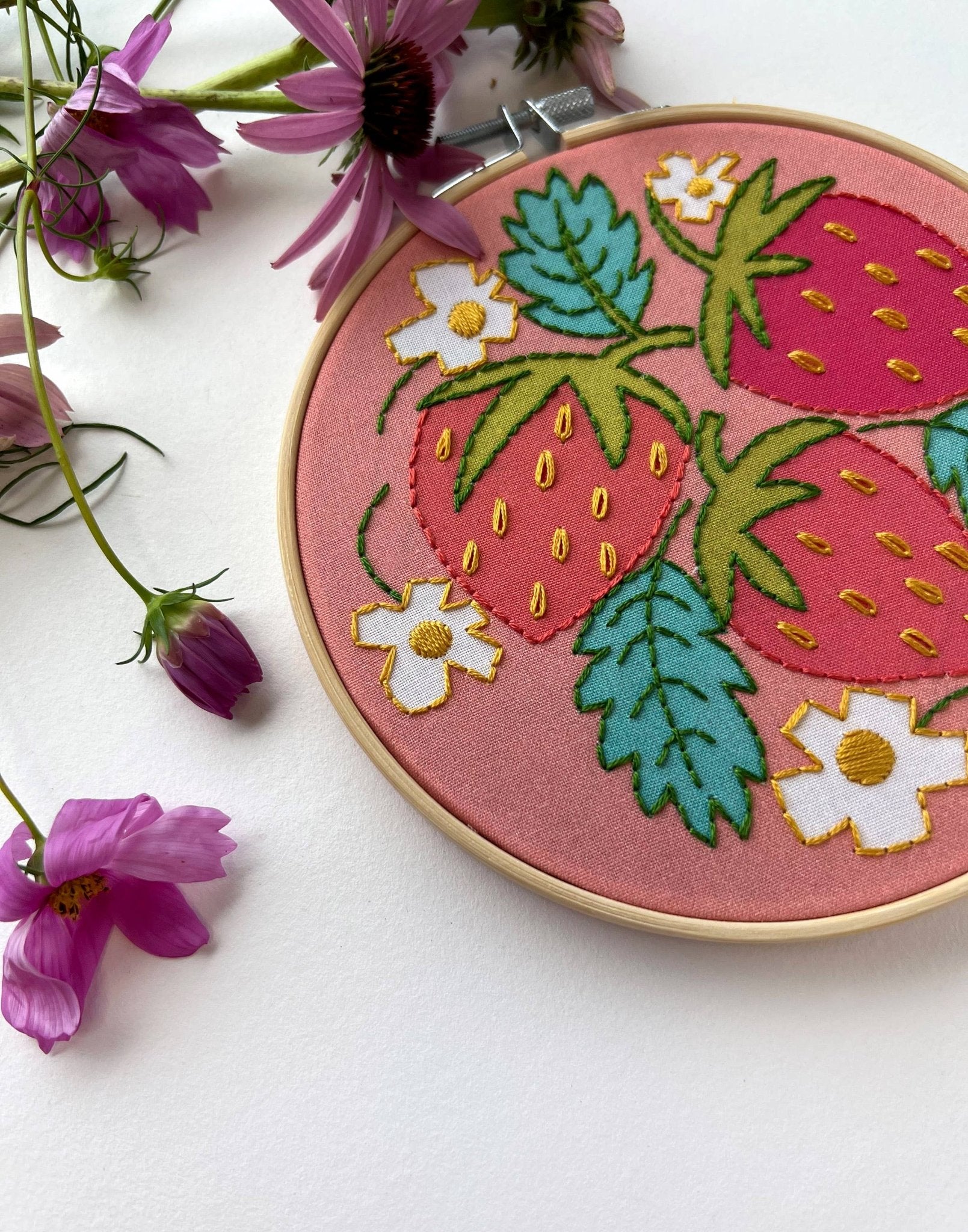 Strawberries Embroidery Kit - Dear John