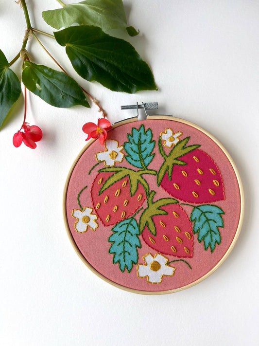 Strawberries Embroidery Kit - Dear John