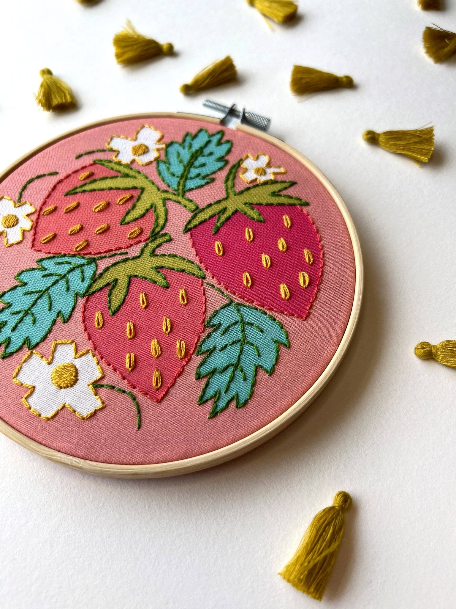 Strawberries Embroidery Kit - Dear John