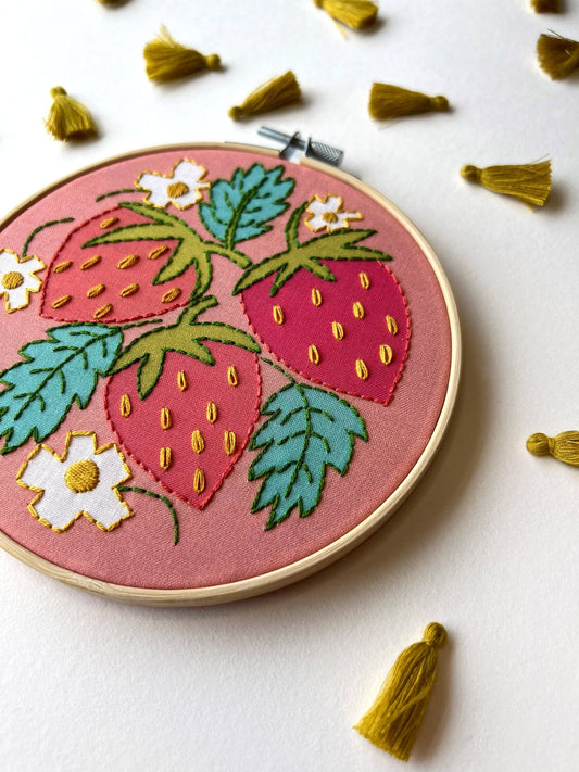 Strawberries Embroidery Kit - Dear John