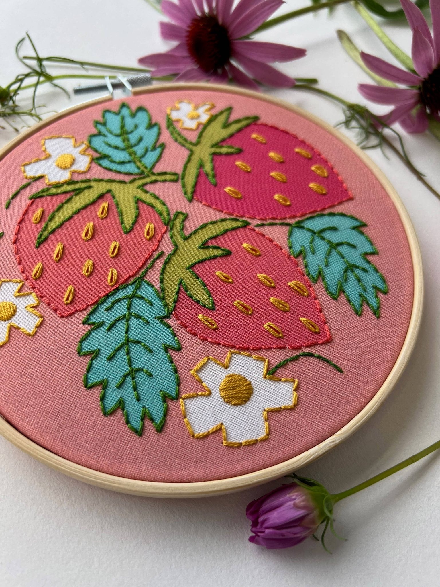Strawberries Embroidery Kit - Dear John