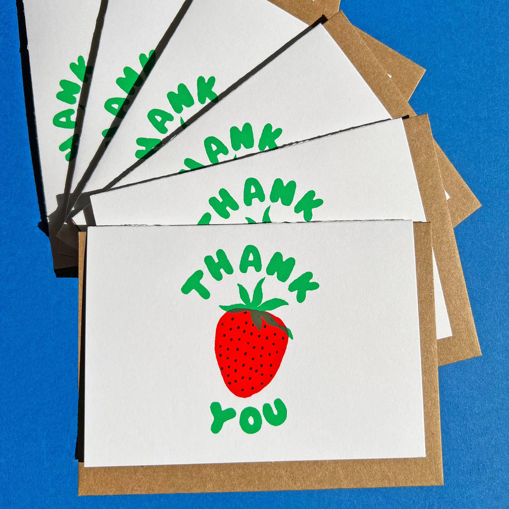 STRAWBERRY THANK YOU NOTECARD - Dear John