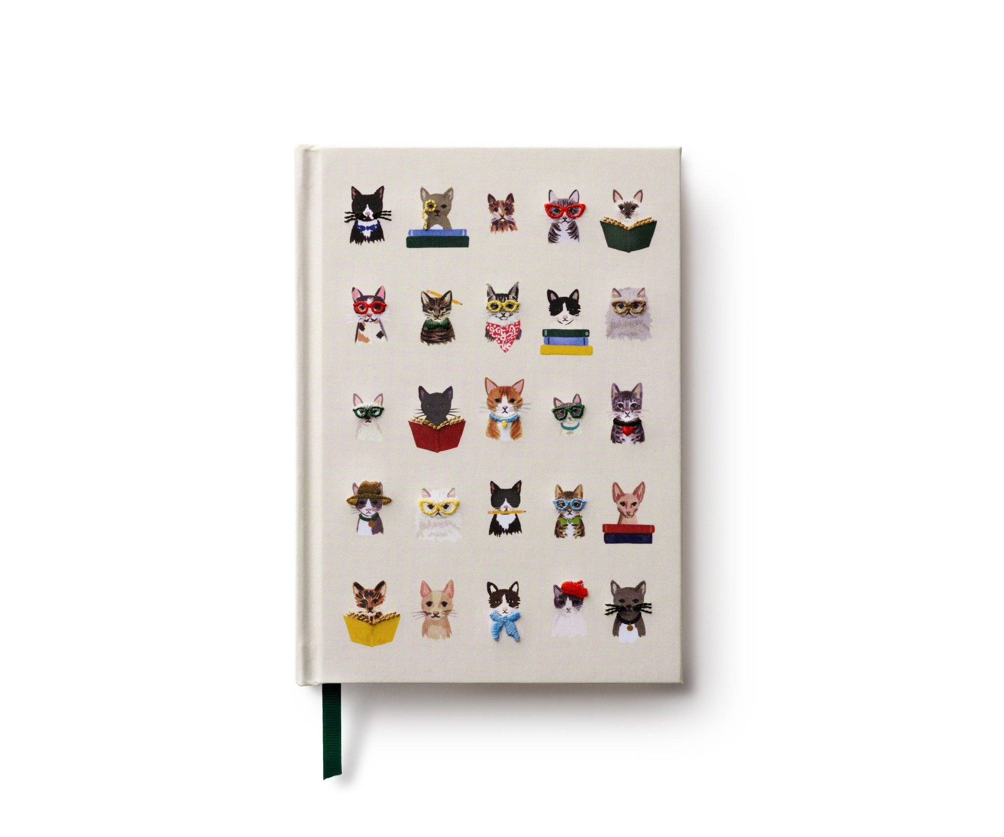 Studious Cats Embroidered Journal - Dear John