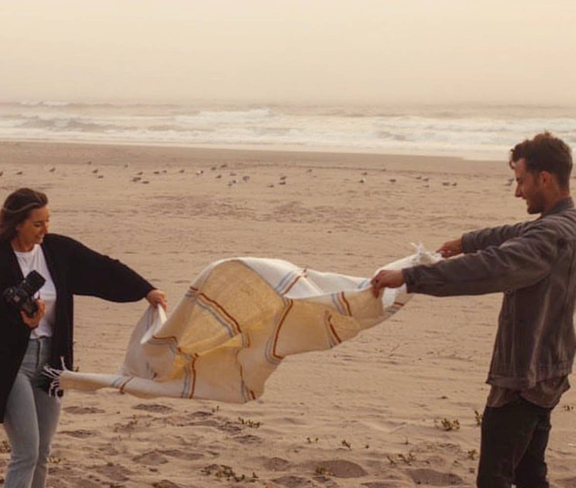 Sunday Throw — Reclaimed - Fiber Woven Blanket (73" × 48") - Dear John