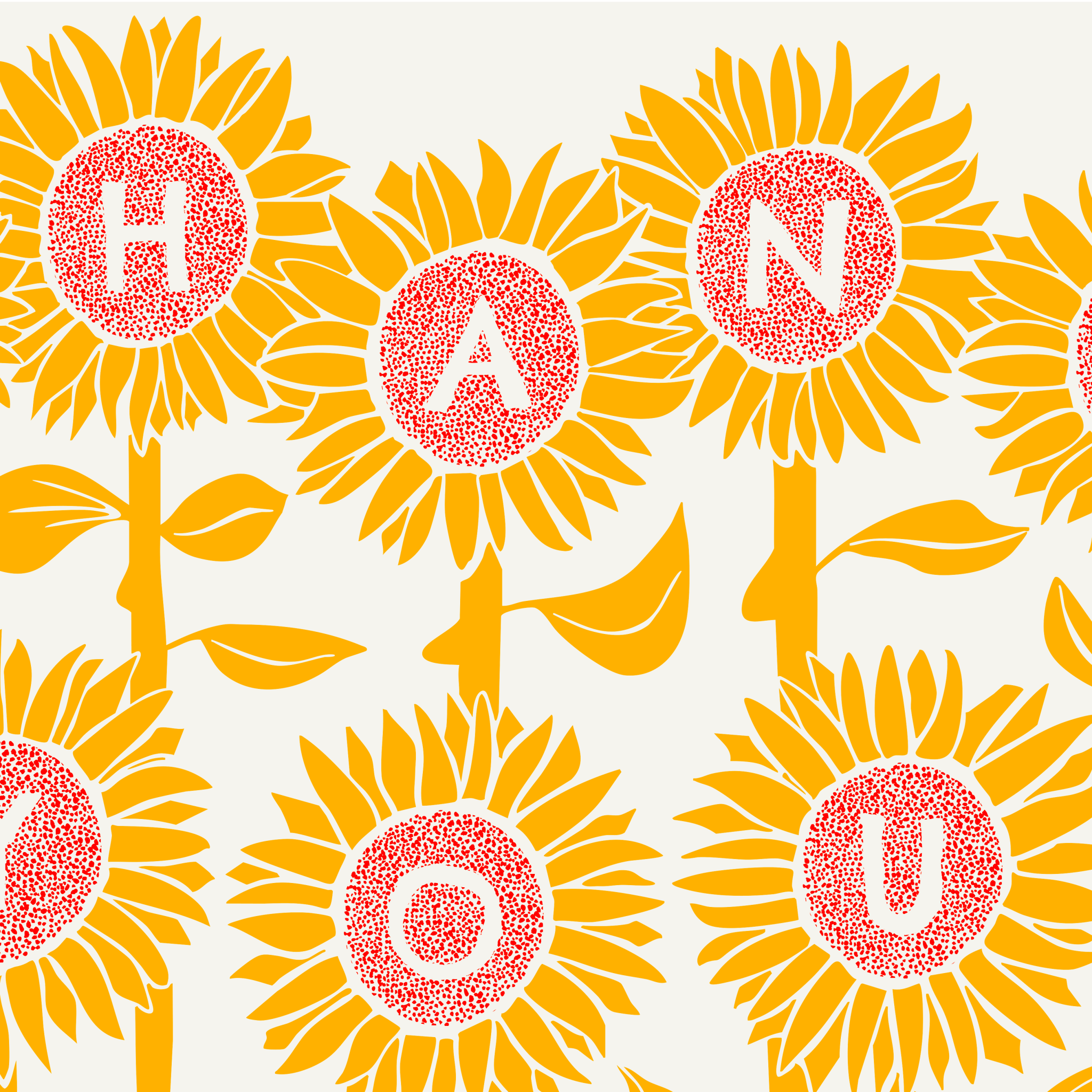 Sunflower Thank You Card — Letterpress Greeting Card - Dear John