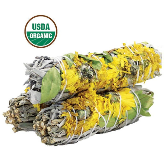Sunflower White Sage Smudge Stick (4 in.) - Dear John