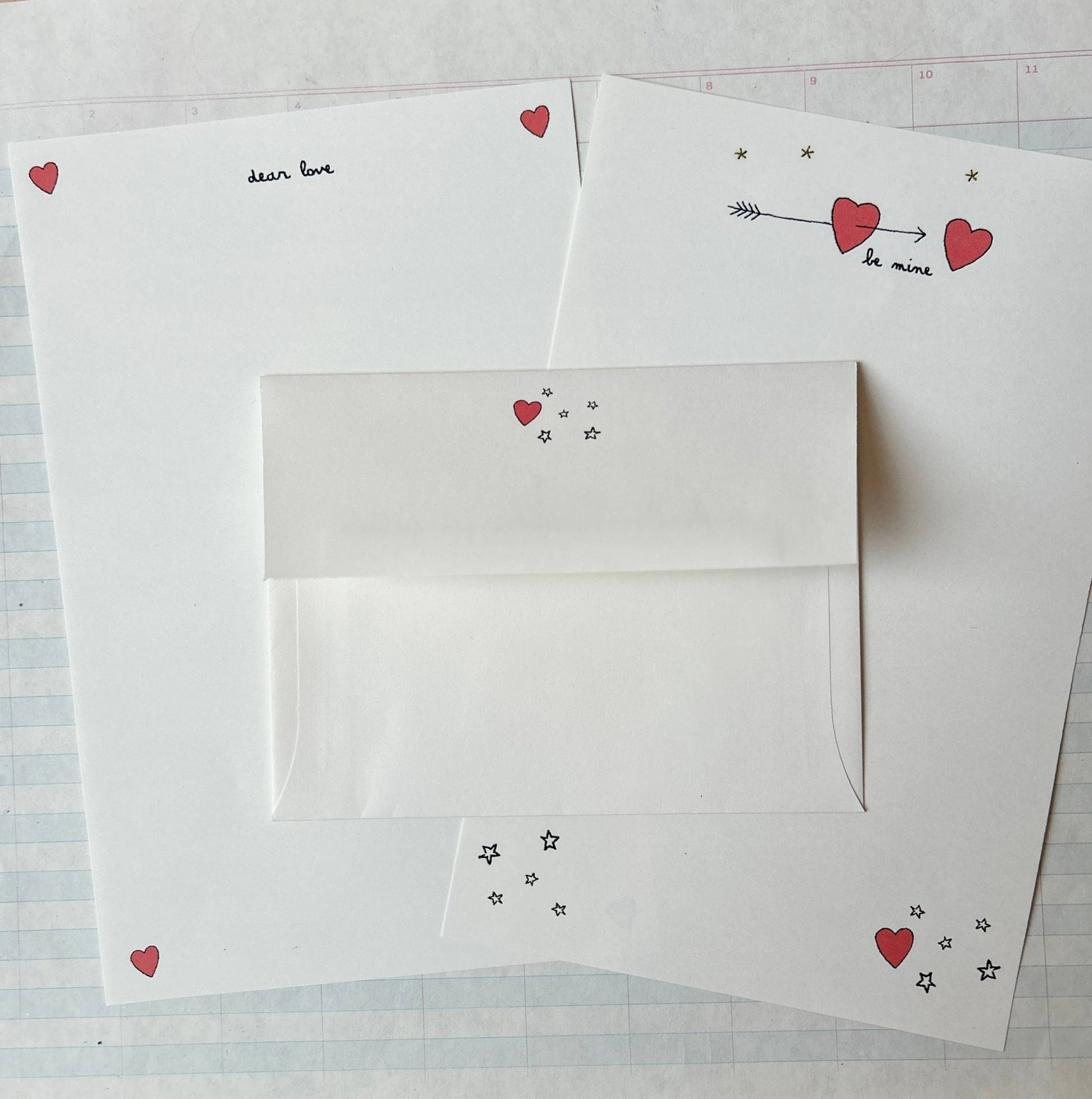 Sweet Love Letter Writing Set - Dear John