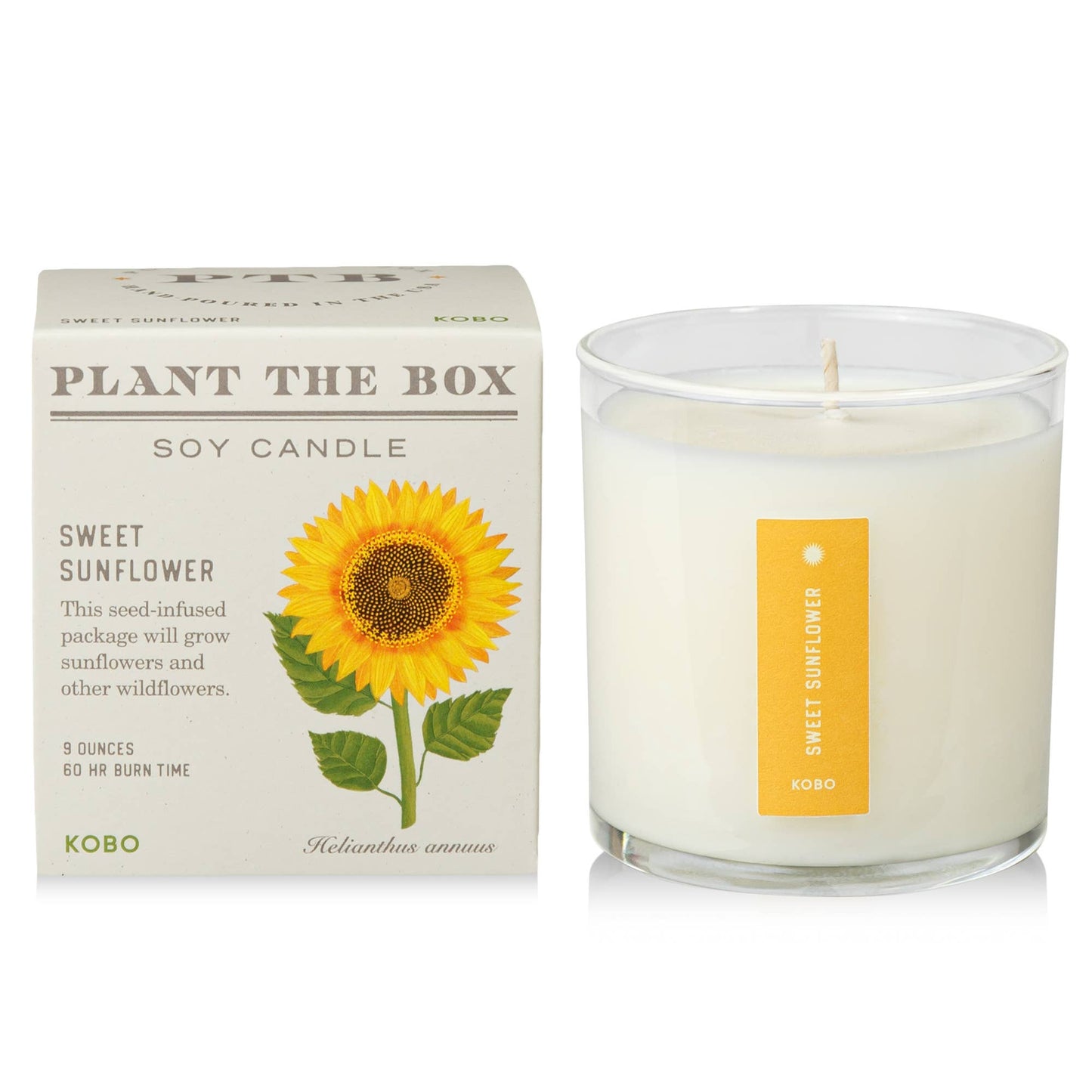 Sweet Sunflower - Plant the Box Candle - 9oz. - Dear John