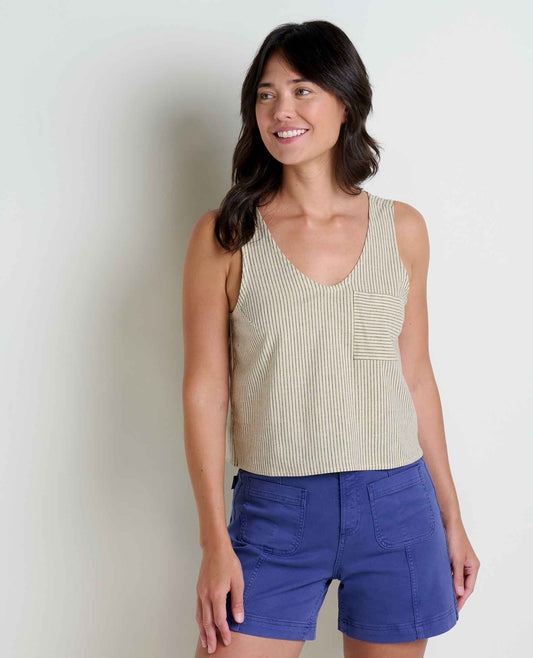 Taj Hemp Button Back Tank - Dear John