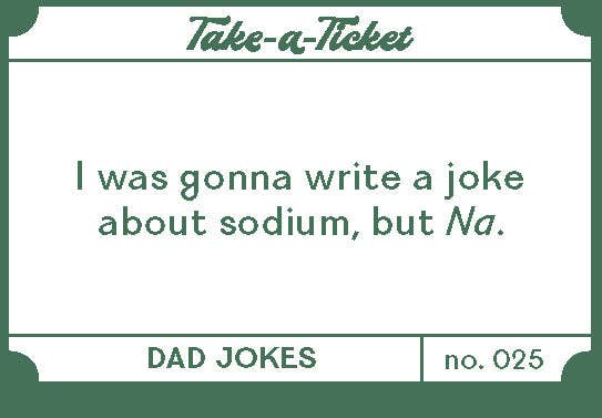 Take - a - Ticket: Dad Jokes - Dear John