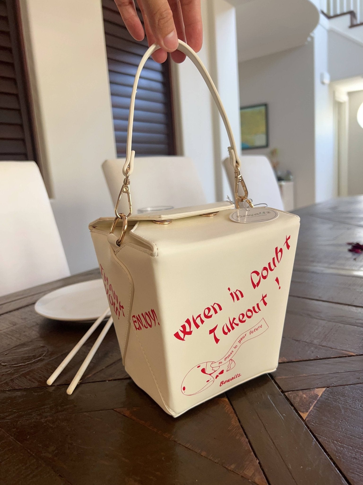 Takeout No Doubts Chinese Takeout Box Crossbody - Dear John
