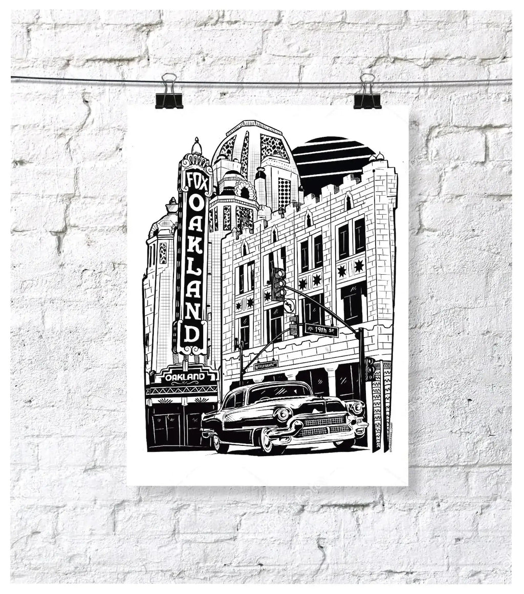 The Fox Theater Oakland - 5"x7" Greeting Card - Dear John