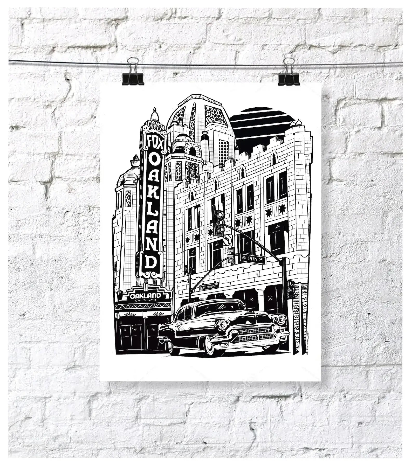 The Fox Theater Oakland - 5"x7" Greeting Card - Dear John
