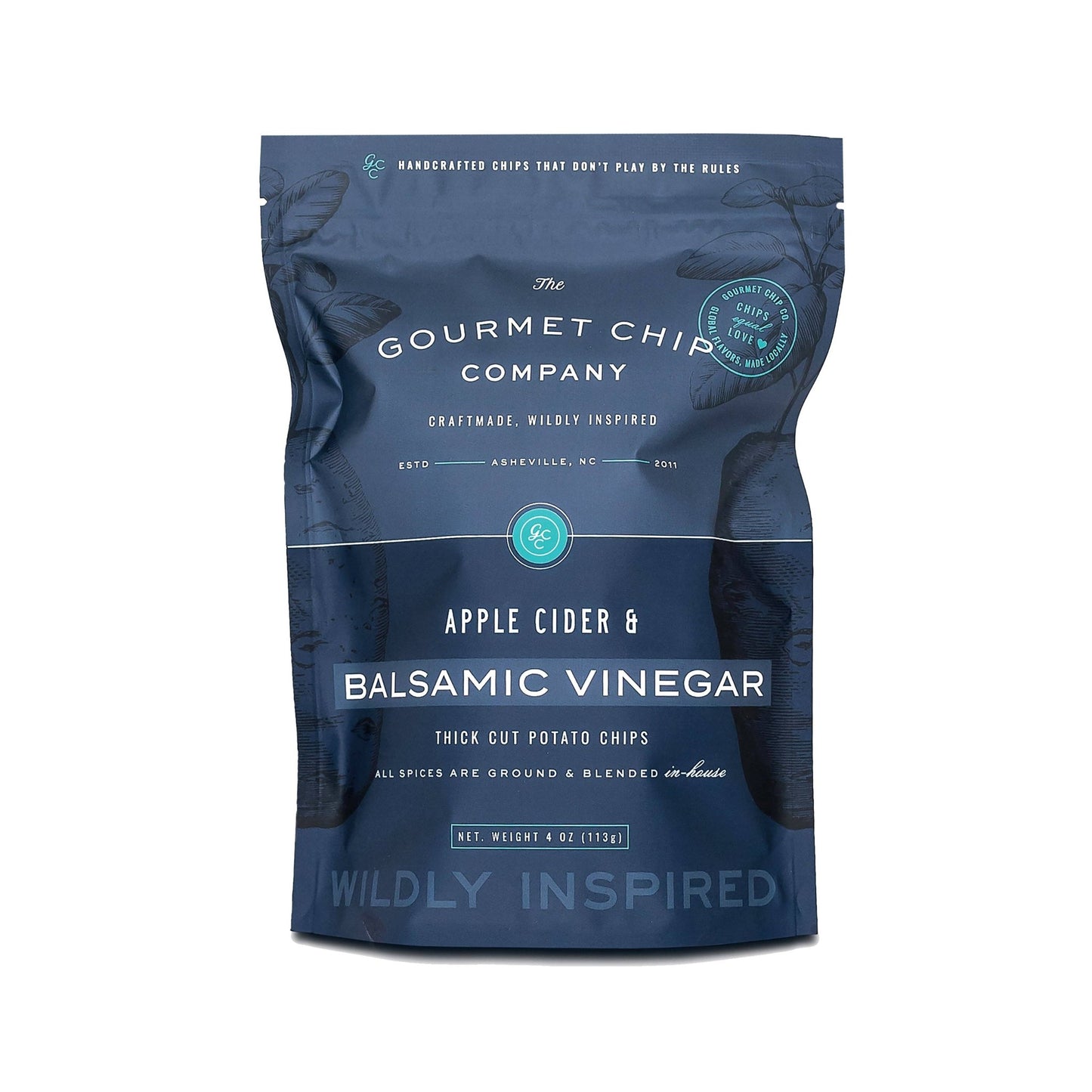 The Gourmet Chip Company - Apple Cider and Balsamic Vinegar Thick Cut Potato Chips - Case of 12 - Dear John