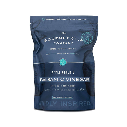 The Gourmet Chip Company - Apple Cider and Balsamic Vinegar Thick Cut Potato Chips - Case of 12 - Dear John