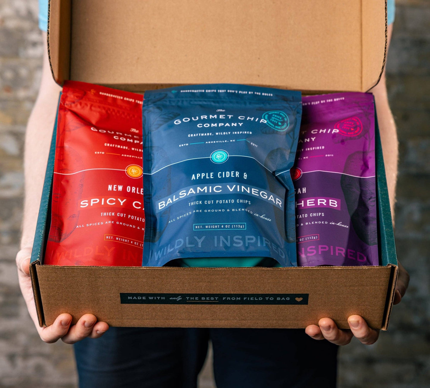 The Gourmet Chip Company - Apple Cider and Balsamic Vinegar Thick Cut Potato Chips - Case of 12 - Dear John