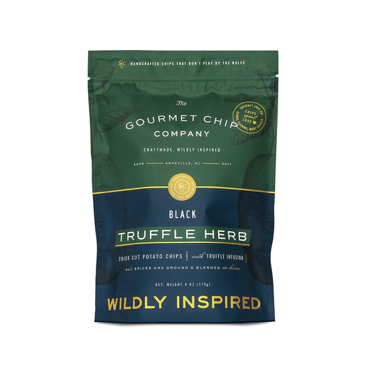 The Gourmet Chip Company - Black Truffle Herb Thick Cut Potato Chips - Case of 12 - Dear John